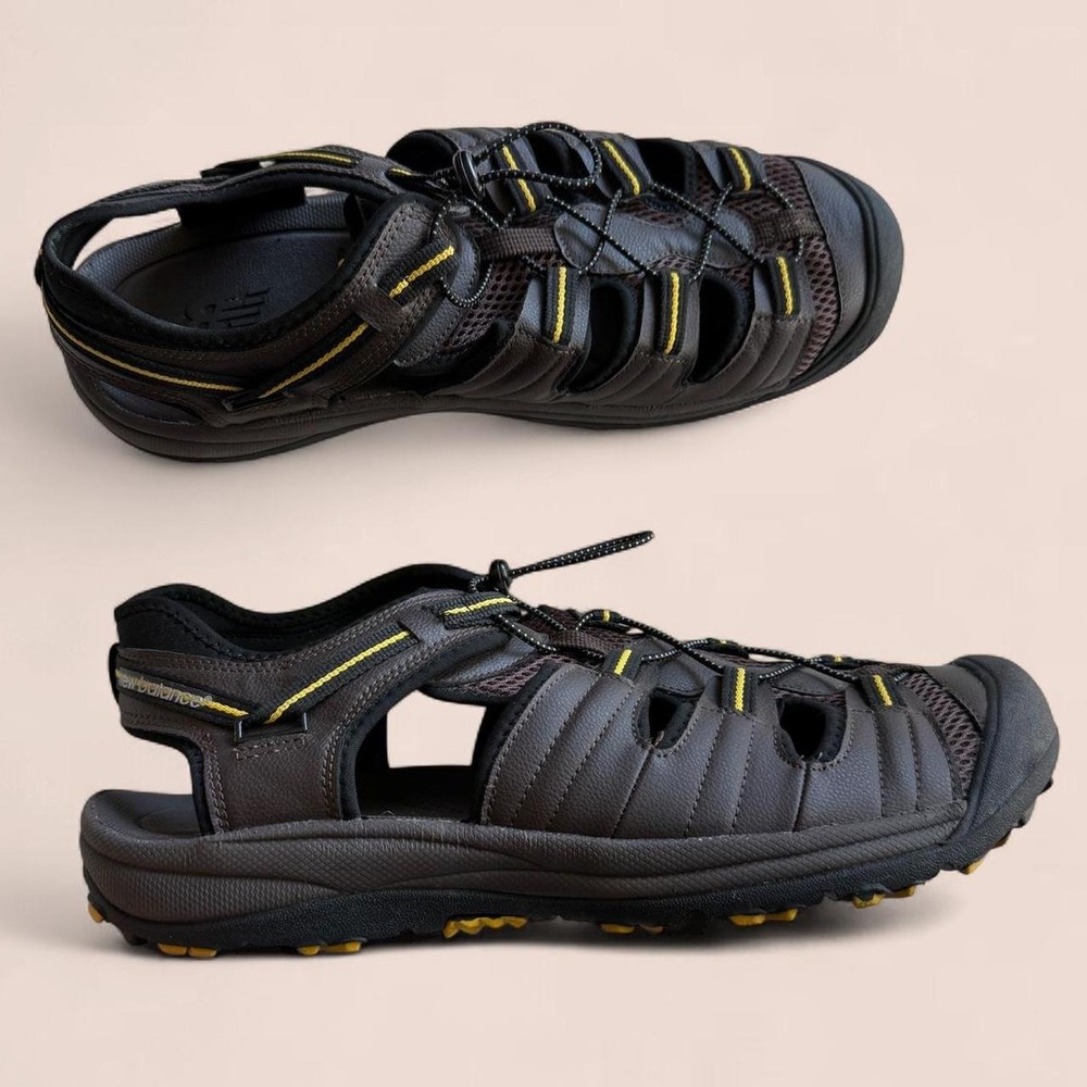 New Balance Appalachian Men's Size 16 Closed-Toe Hiking Sandals Brown Yellow